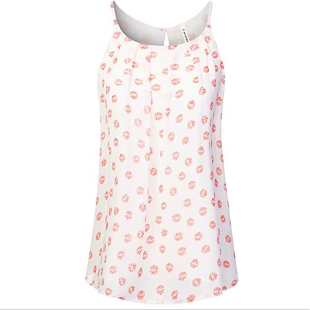 Chiffon Pleated Neckline Flowy Camisole